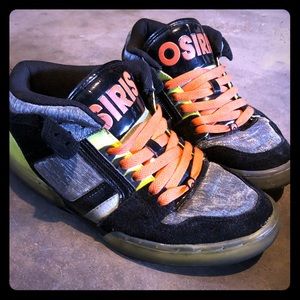 Osiris NYC 83 Mid Orange Black Yellow 10.5 Shoe